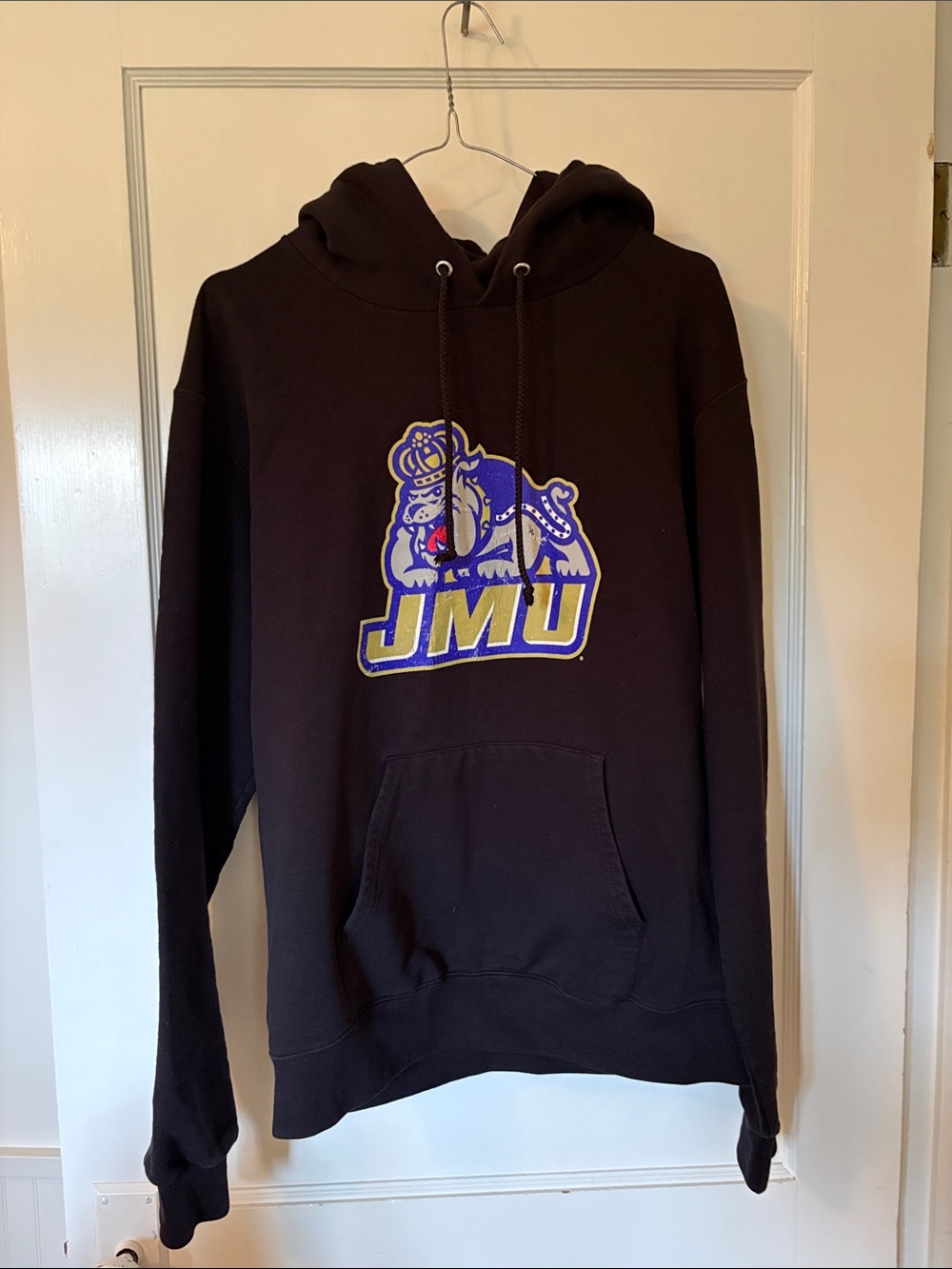 Black Pullover Hoodie with JMU Mascot Logo